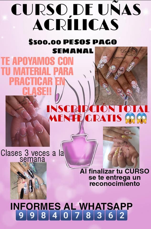 Uñas acrilicas - Especializaciones - Lash Nails Kitty - Salón de uñas |  Cancún