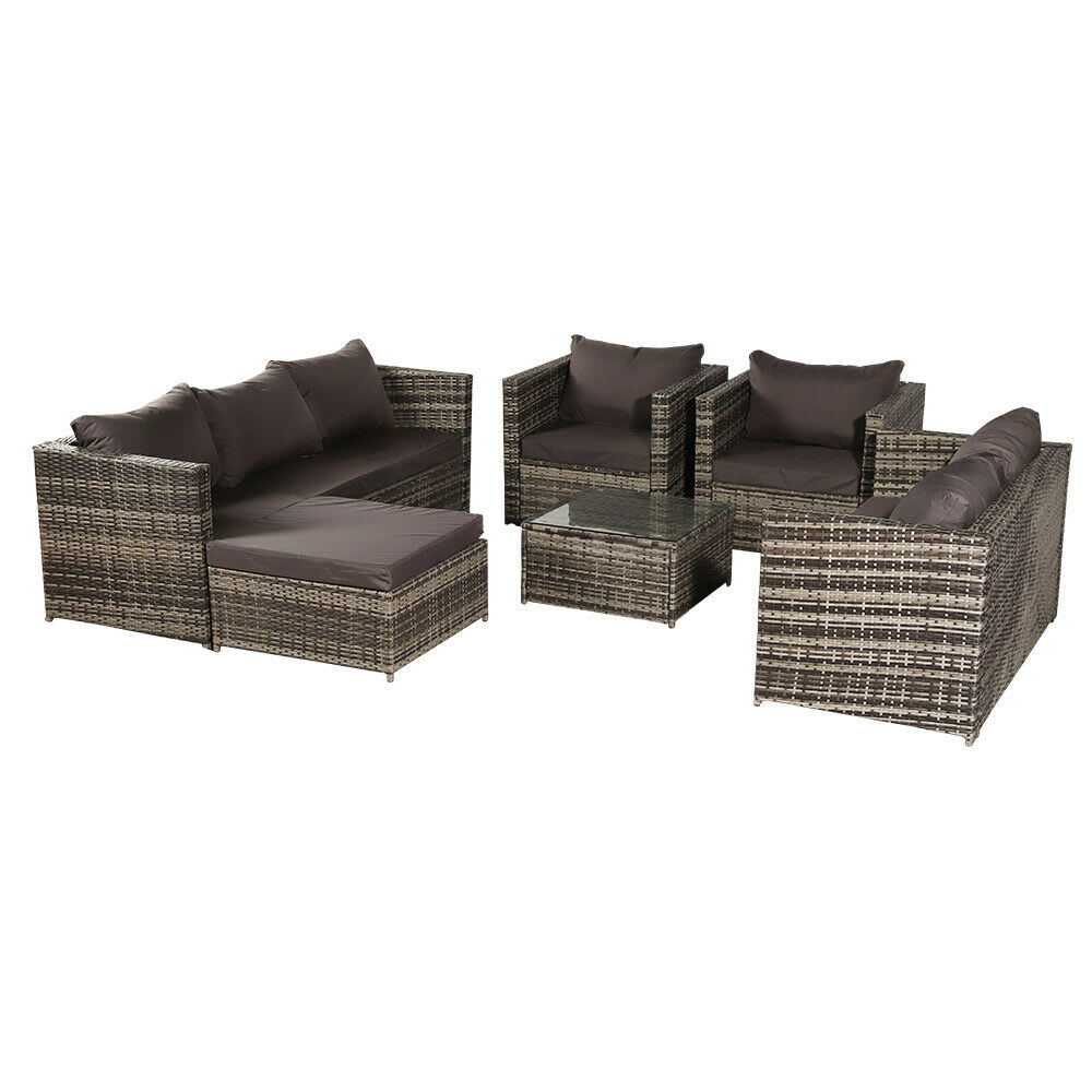 Oshion garden furniture wicker chair wicker sofa set with end table new arrivals