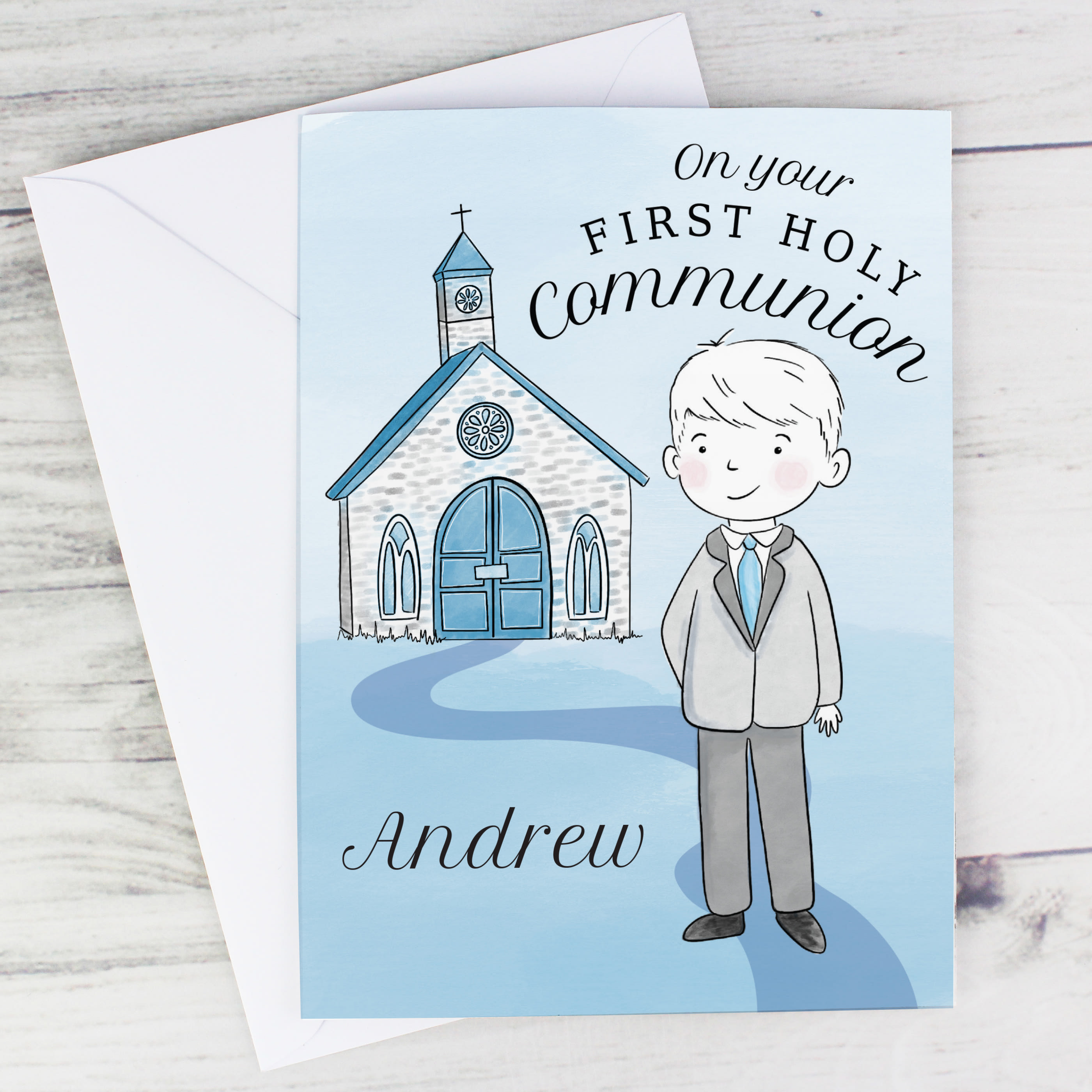 Personalised Boys First Holy Communion Card Personalised Holy