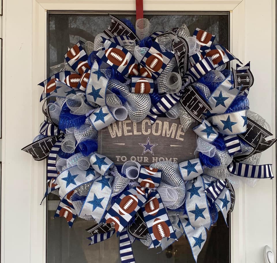 Dallas Cowboy Wreath - Available Products - Rhoden's Creative