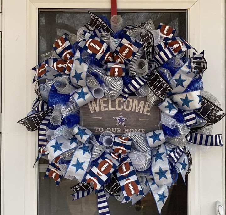 Cowboys Deco Wreath  ts-wreaths – T's Wreaths and HomeGoods