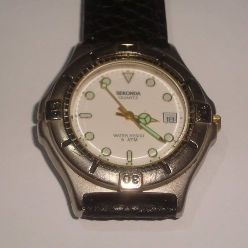 Sekonda Men s Gents Watch White Easy to Read Dial Luminous Hands