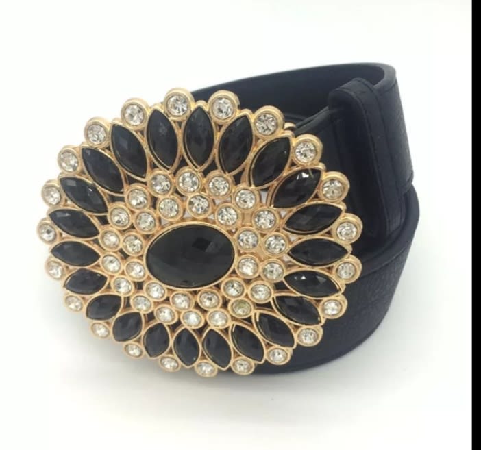 Flower Rhinestone Belt Buckles