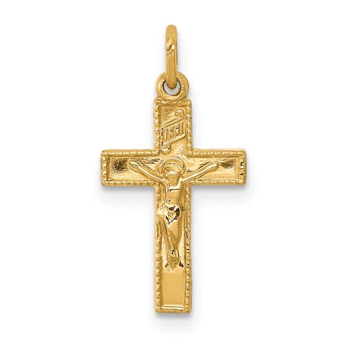 14k INRI Crucifix Charm - religous jewelry - Sofia Jewelry LLC