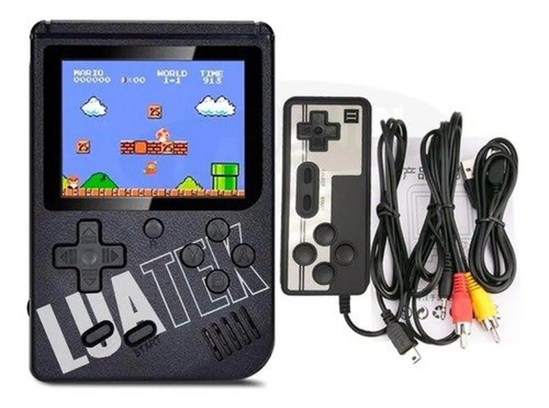 Super Mini Game Retrô Lcd 400 Jogos Portátil Av Com Controle 2 Players