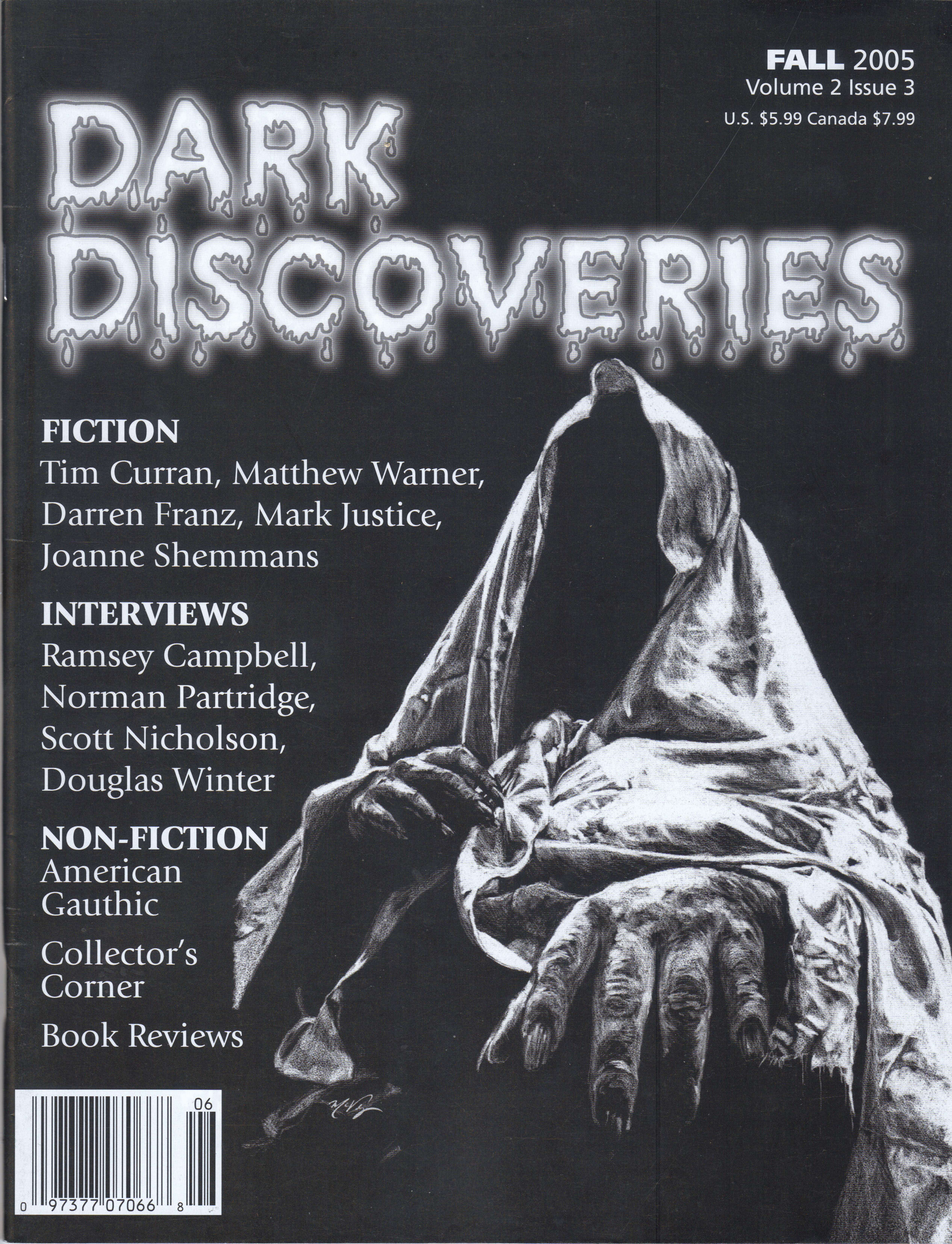 Dark Discoveries Magazine #3 edited by James Beach (Includes Shipping to  Canada or the U.S.)