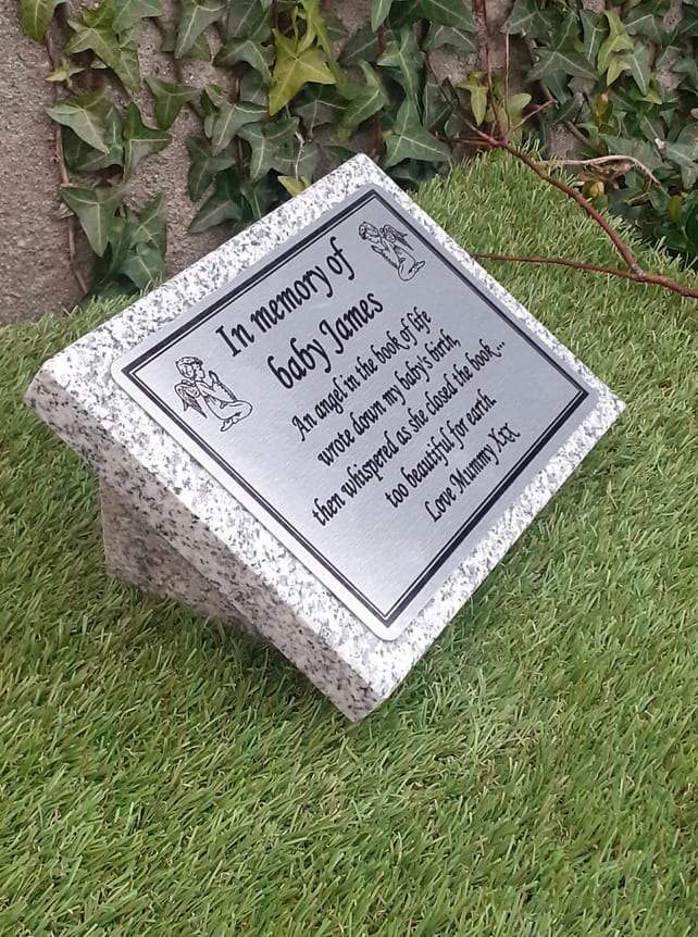 Personalised Granite Memorial Stone Baby Grave Marker Cemetery Headstone Marker 
