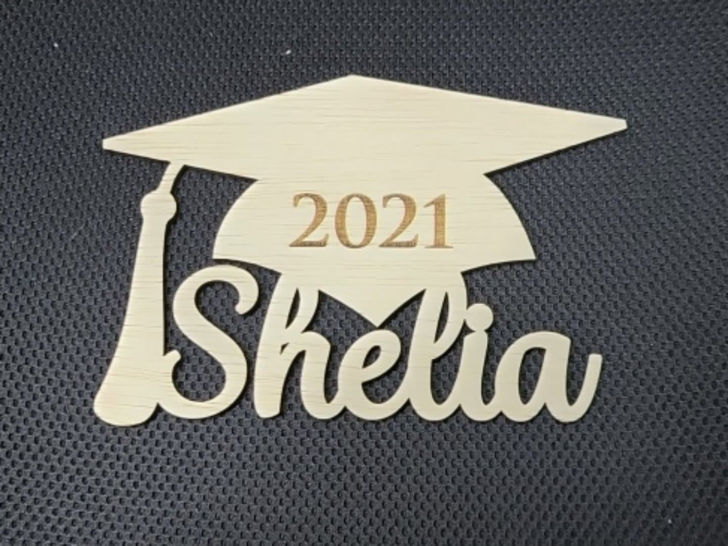 personalised wooden graduation keepsake hat