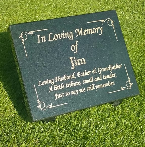 Personalised Memorial Plaque Grave Marker Granite Gravestone Slanted Grave  Plaque B5