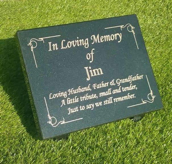 Personalised Memorial Plaque Grave Marker Granite Gravestone Slanted Grave  Plaque B5