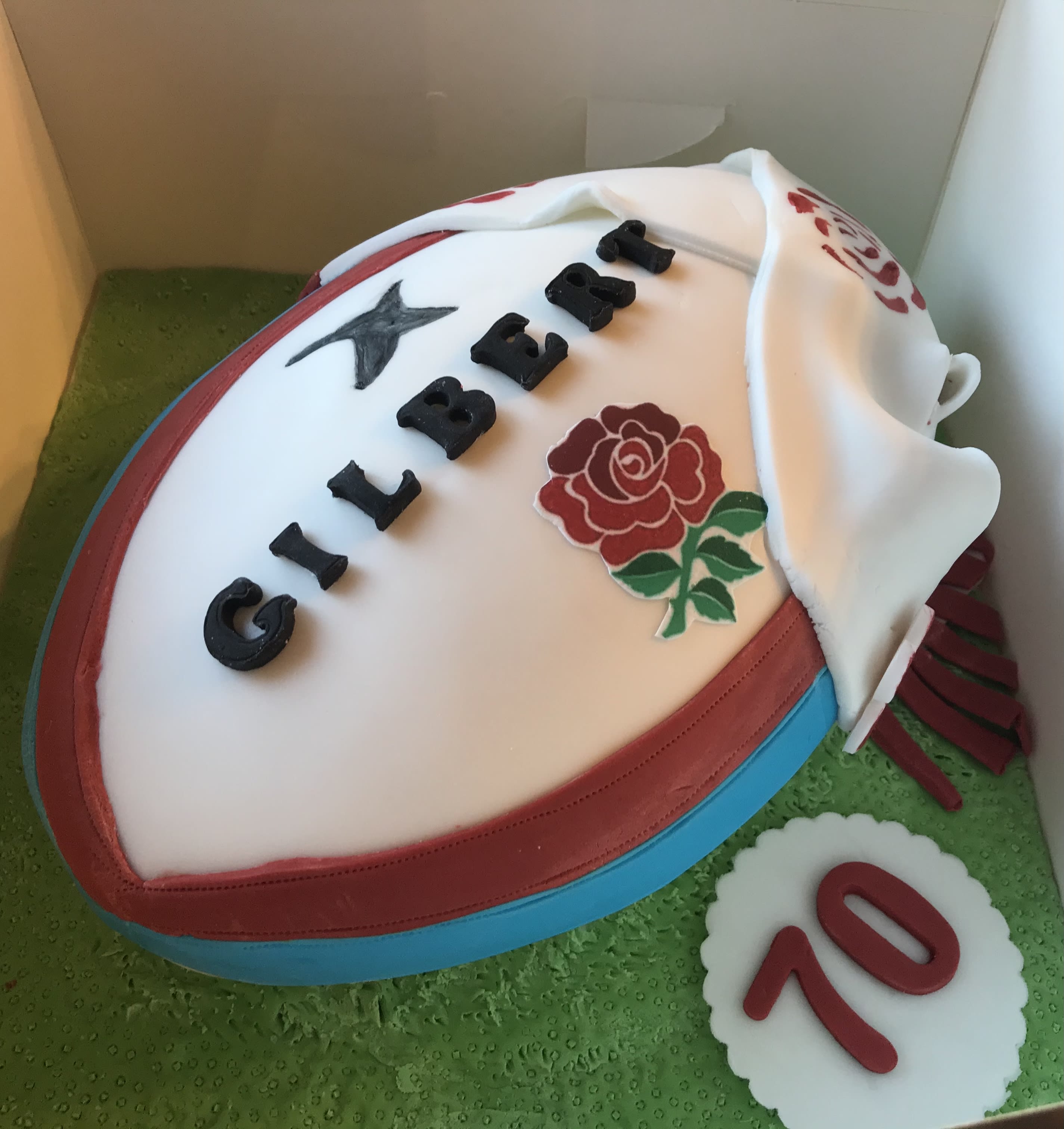 3D Rugby Ball Birthday Cake | Imaginative Icing - Cakes - Scarborough,  York, Malton, Leeds, Hull, Bridlington, Whitby, Filey, and across the UK