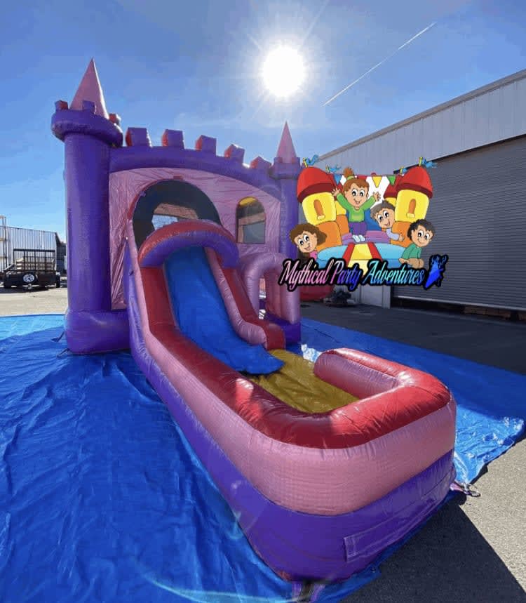 4 in 1 Bounce house with slide Rental Equipment Mythical Party