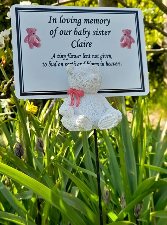 Grave Plaque Baby Grave Memorial Stillborn Remembrance Plaque G9
