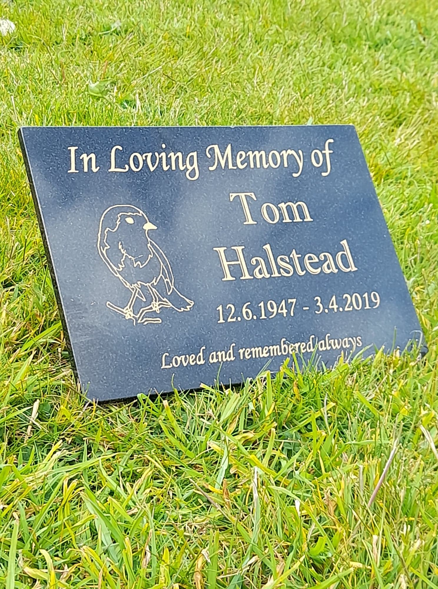 Engraved Memorial Grave Marker Remembrance Plaque Grave Stone Cemetery Stone B12 7857