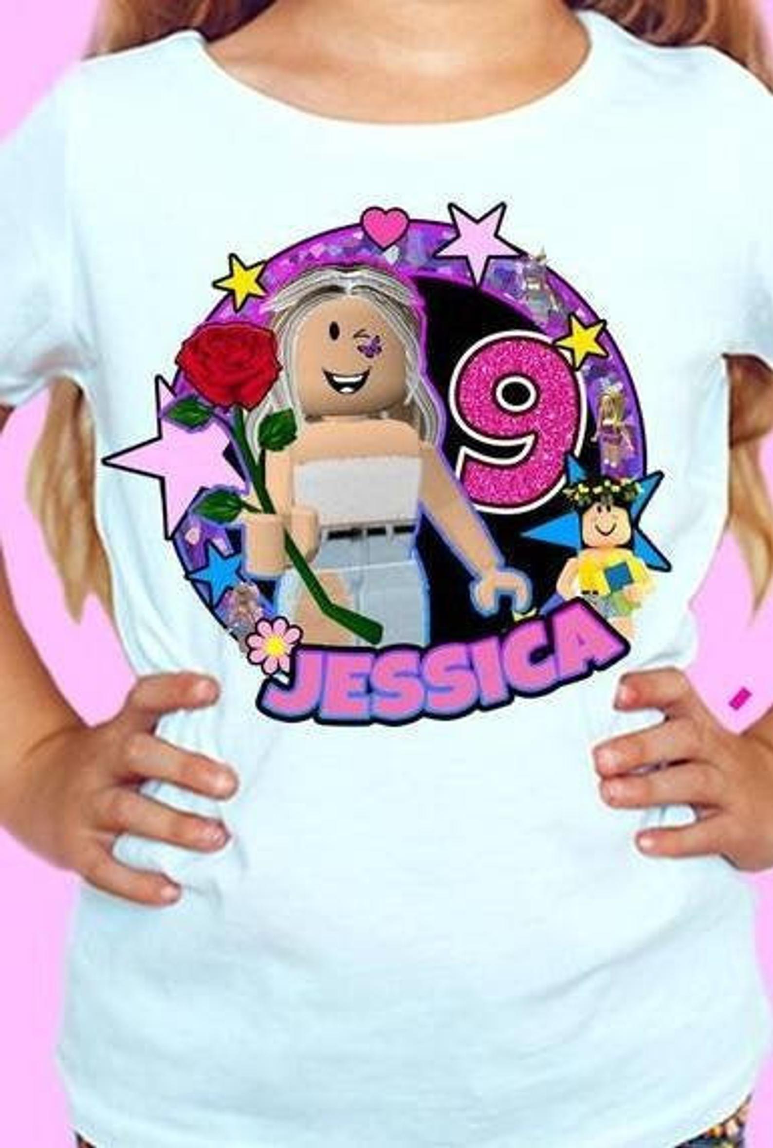 Roblox Girl Birthday Shirt Iron On Transfer | Personalized