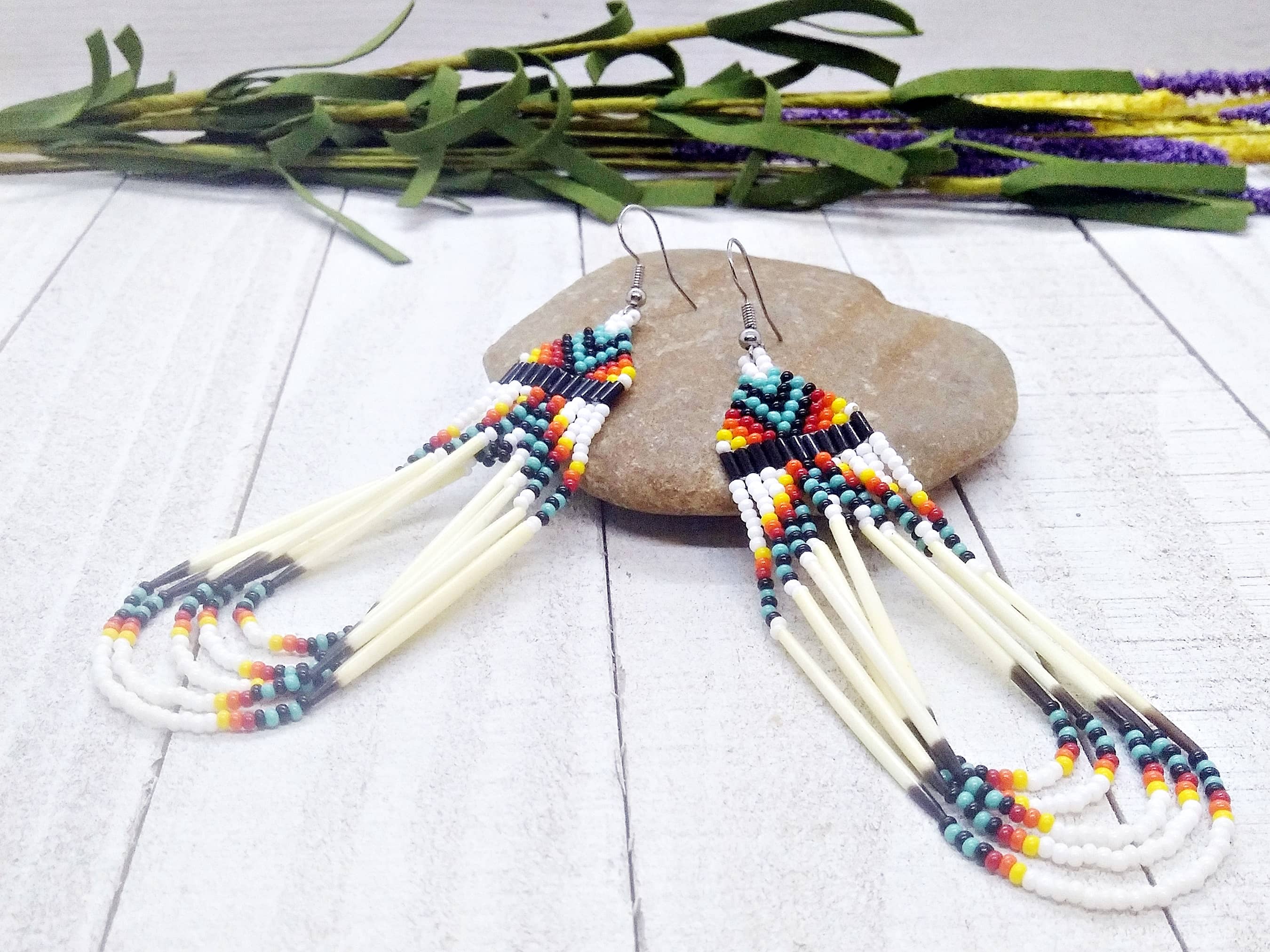 Beaded Badge Reel, Native American Beaded Badge Holder, Indigenous Beadwork,  Beaded ID Holder, ID Card Reel, Buffalo Nickel Beaded ID Reel 