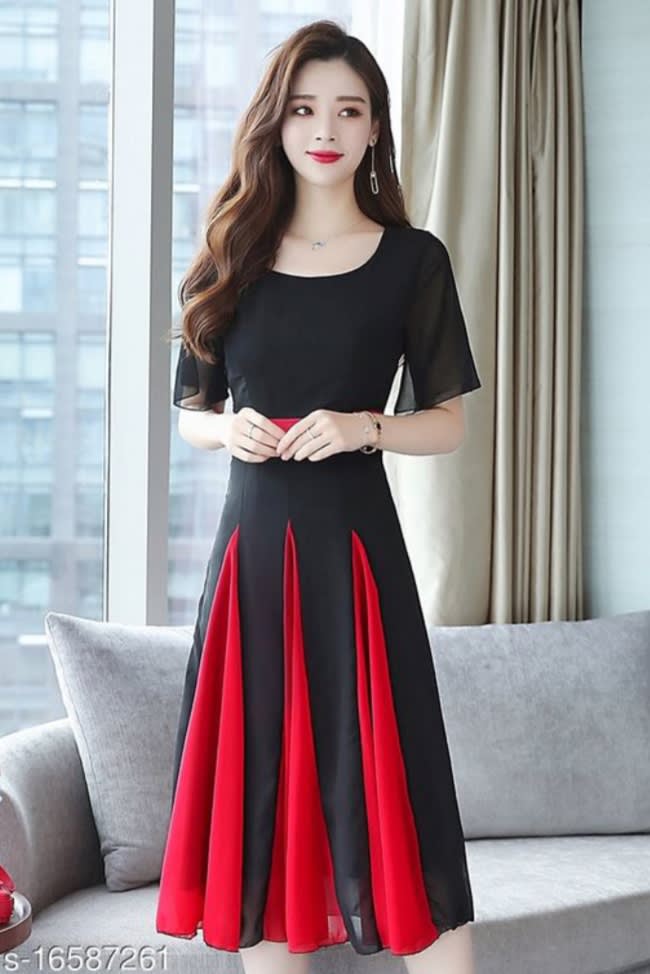 Shop Online Red  Black Check Printed Knotted Shirt Dress Designer Skater  Dresses Online Latest Fashion Trends 2017  Lady India