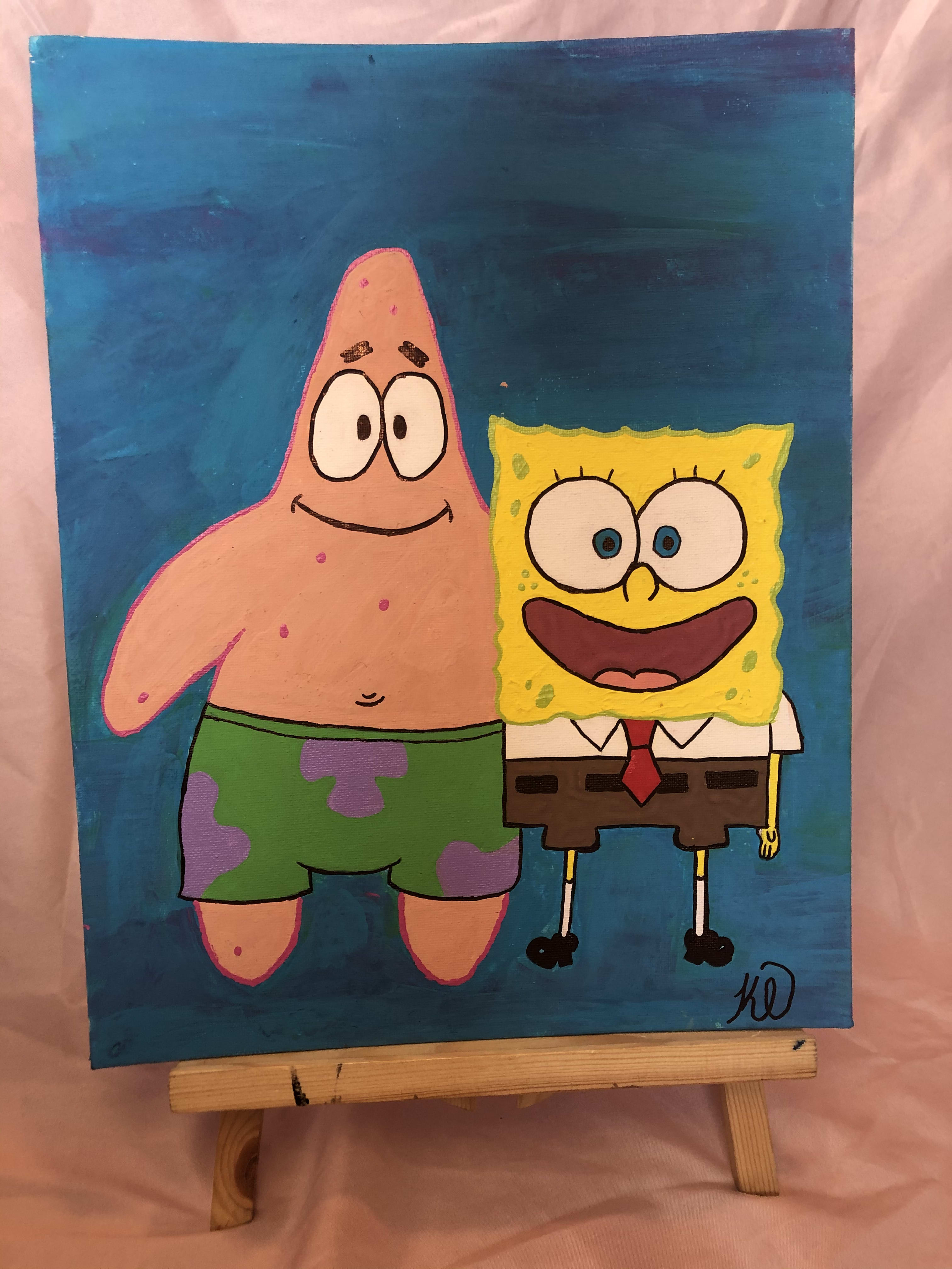 Spongebob Patrick Canvas Painting