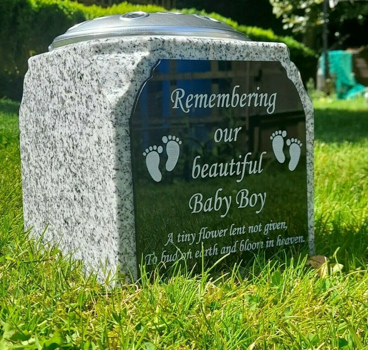 Grave Flower Holder Cemetery Holder Personalised Dove Memorial Vase 
