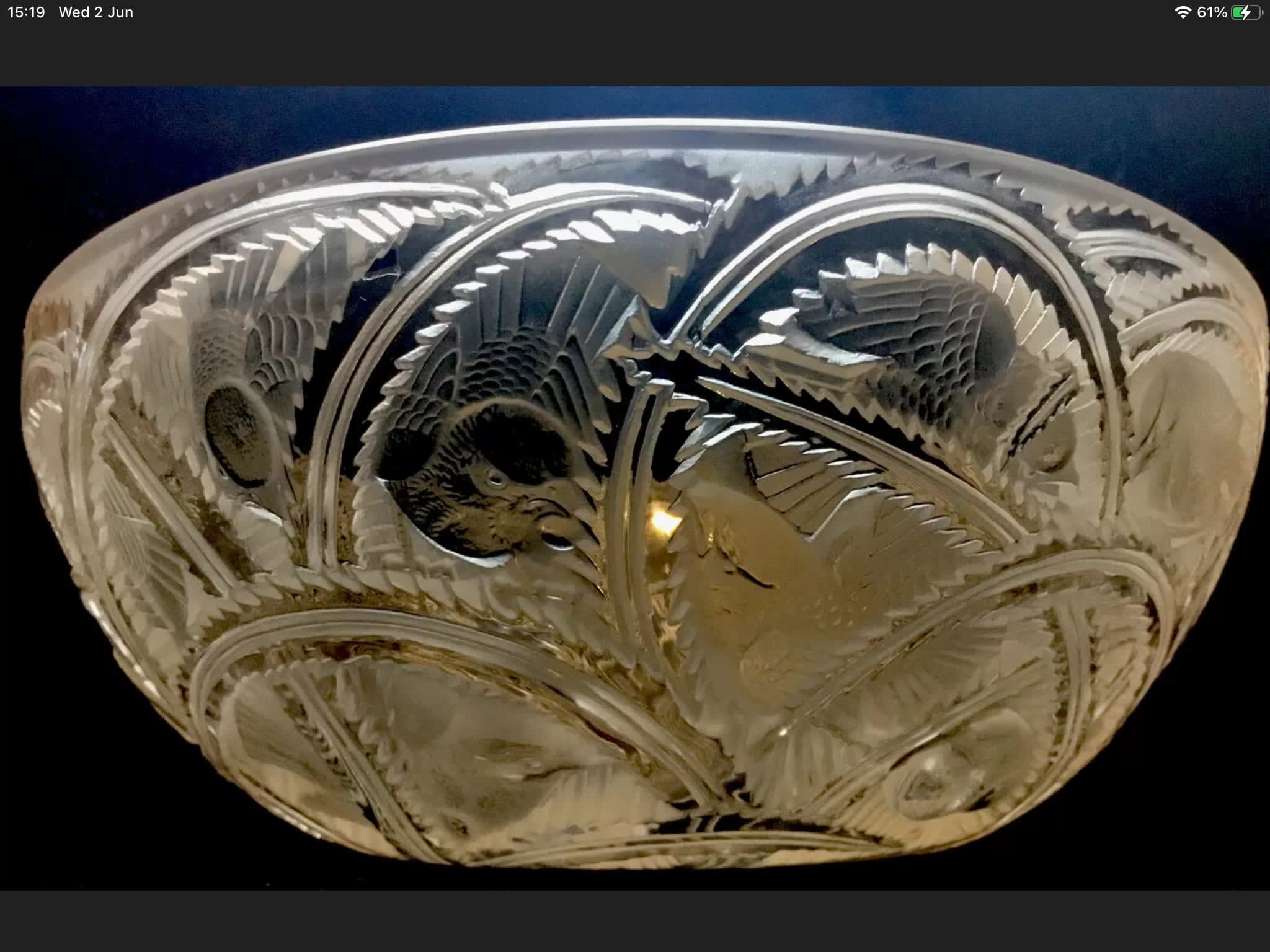Lalique Pinsons Finch Bird Bowl - Lalique - Lalique And