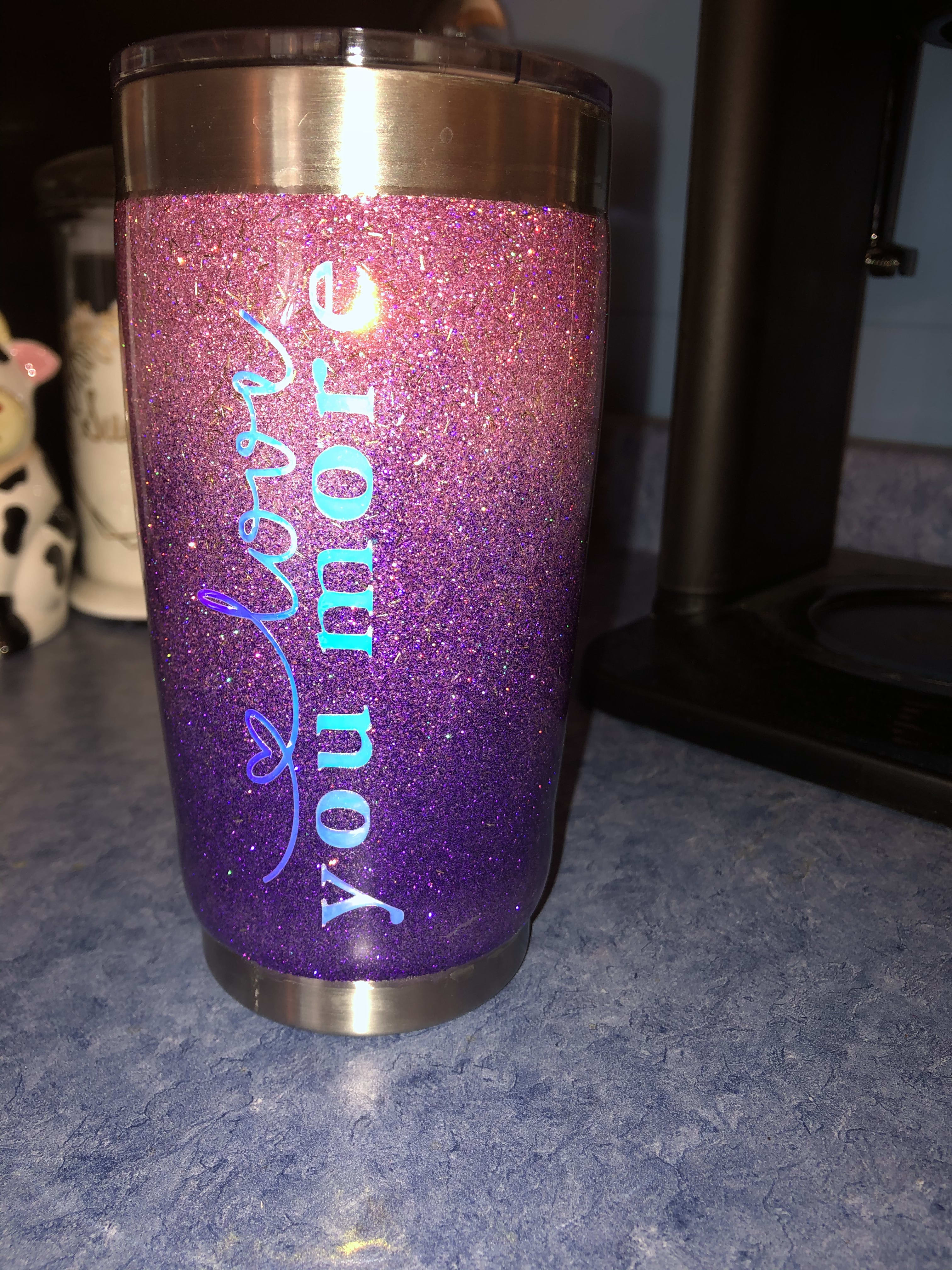 20 ounce shimmer epoxy tumbler