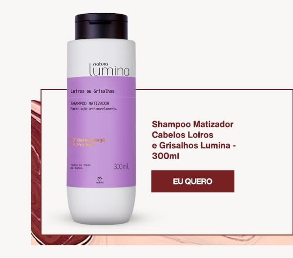 Shampoo Matizador Cabelos Loiros e Grisalhos Lumina - 300ml - Cabelos