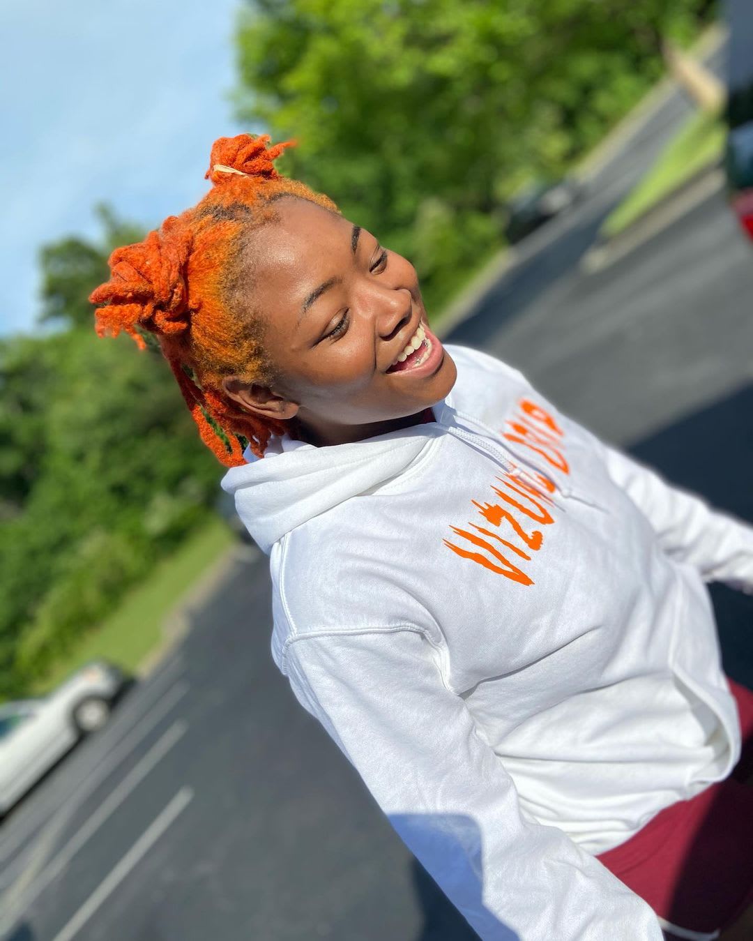 Orange and White Vizual Drip Hoodie 🧡🌟 - Available Items - Vizual Drip -  Local Clothing Shop | Jonesboro