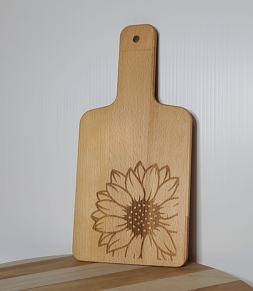 Personalized Sunflower, Custom Cutting Board , Charcuterie Board