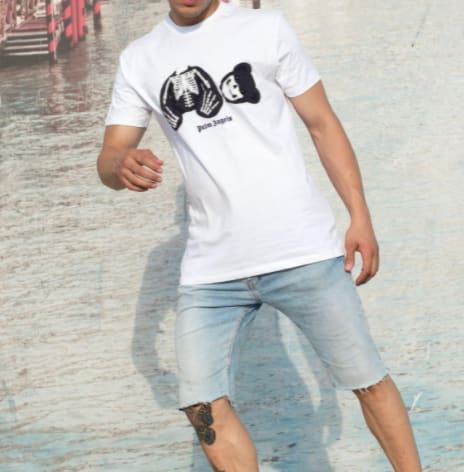 Skeleton Bear Tee - White - Palm Angels 