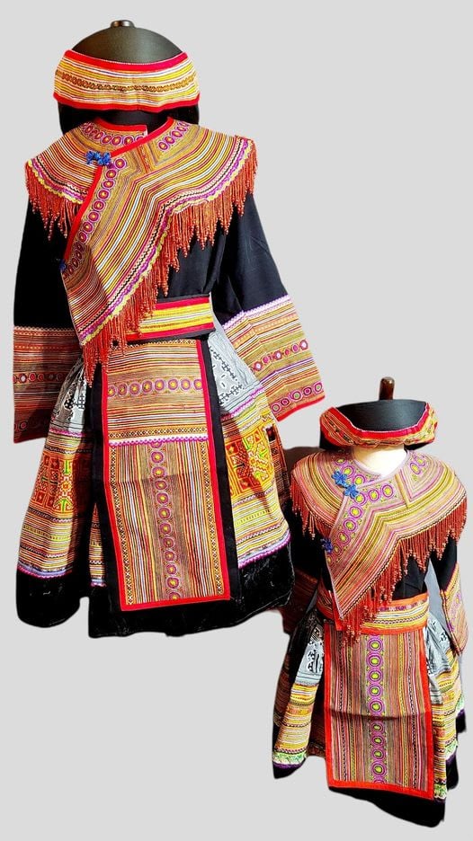Hmong Vietnamese Mother/Daughter Set - Traditional Hmong Clothing
