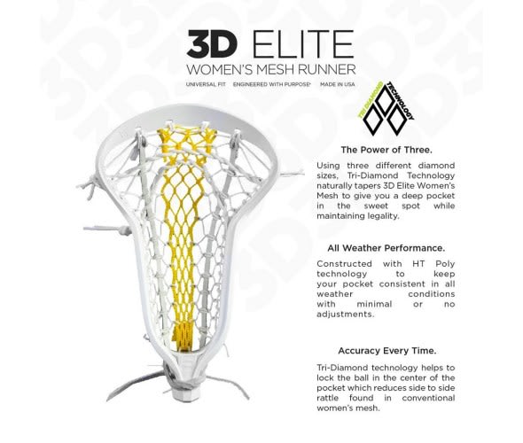 Epoch 3D Elite Women's Mesh Lacrosse Mesh String Kit 
