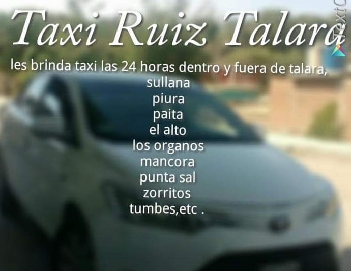 Taxi Ruiz Talara Las 24 Horas