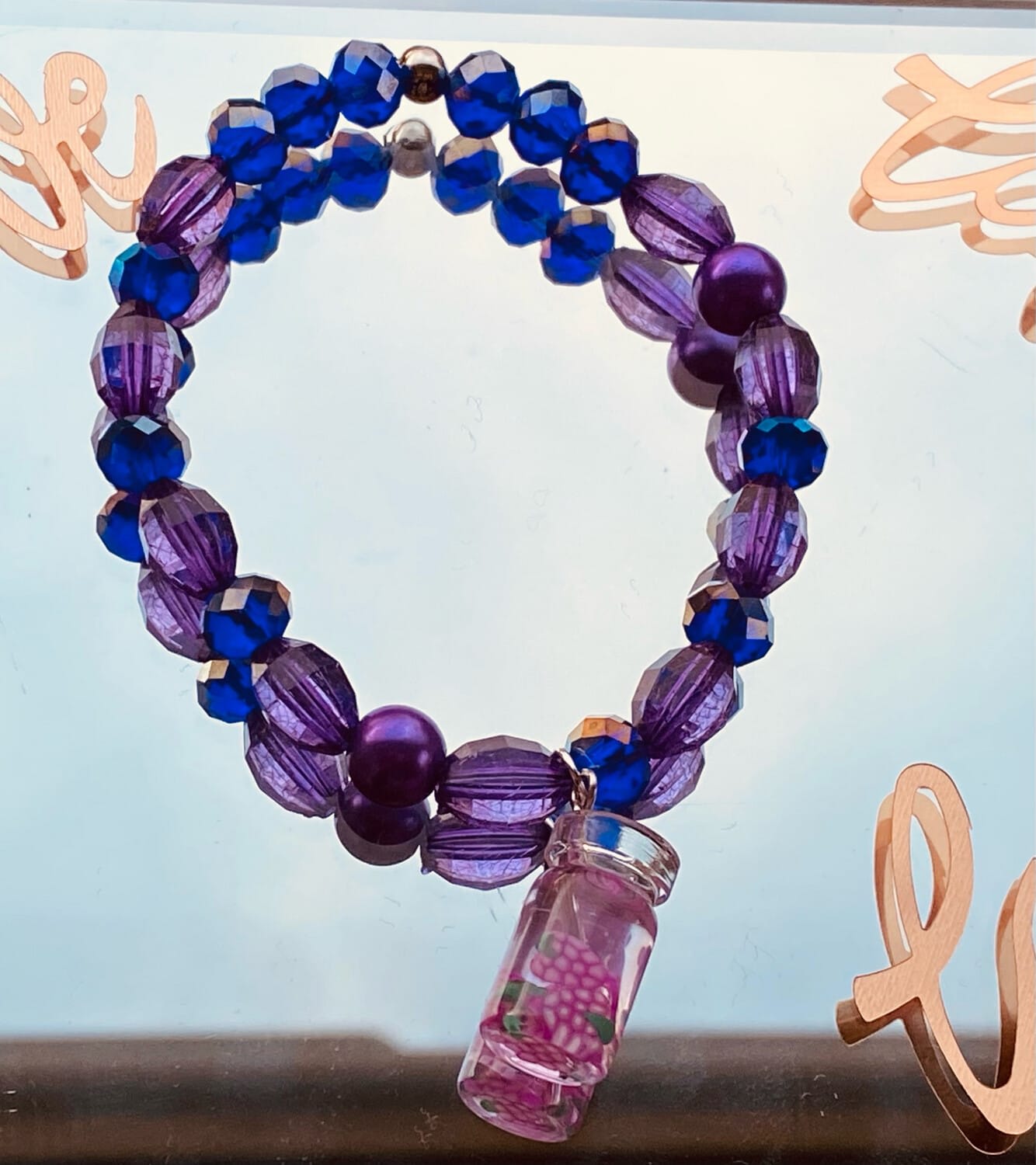 Alex and ani hot sale purple bead bracelet