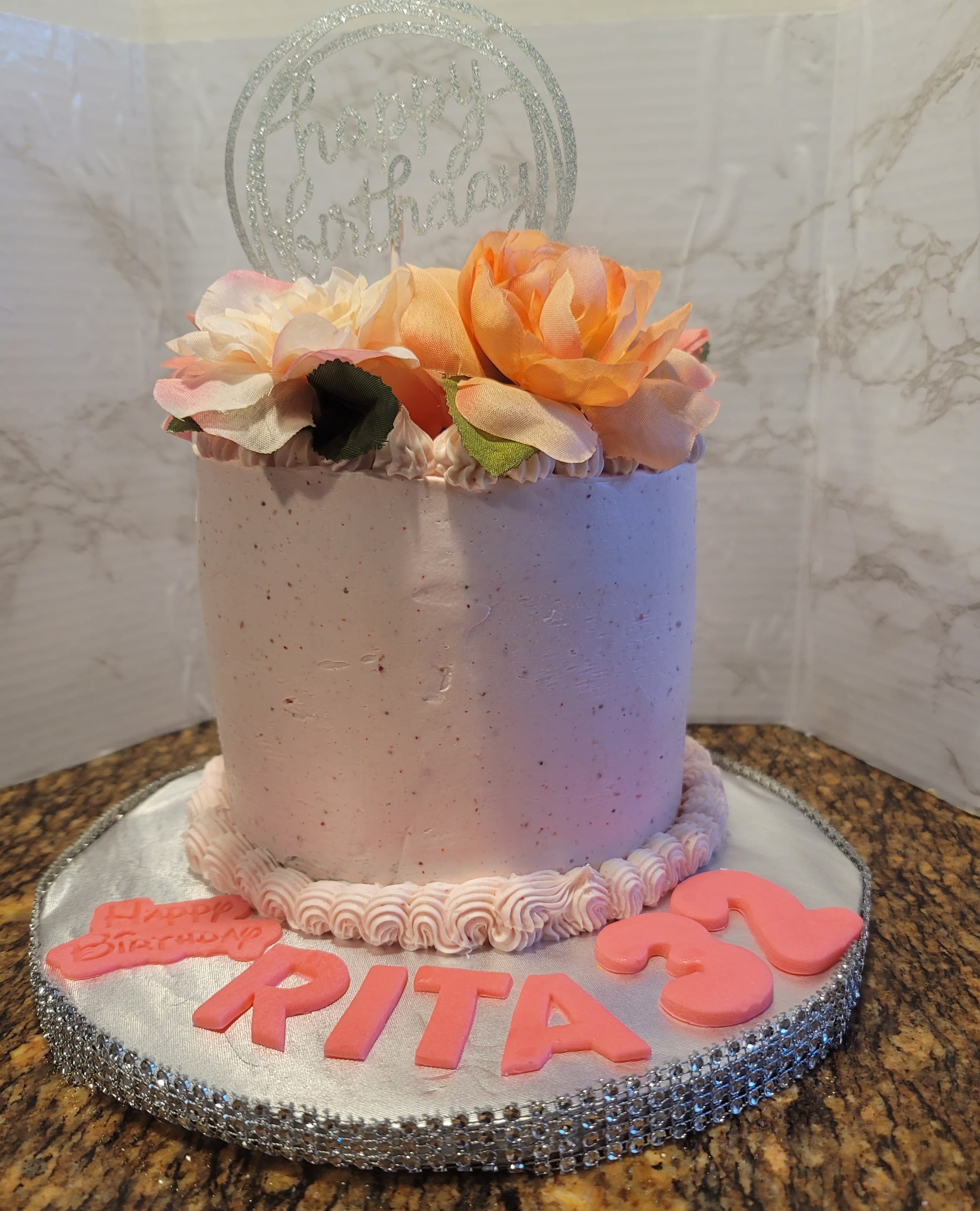 Pink Ombre and Chocolate Drip Cake No.D015 - Creative Cakes