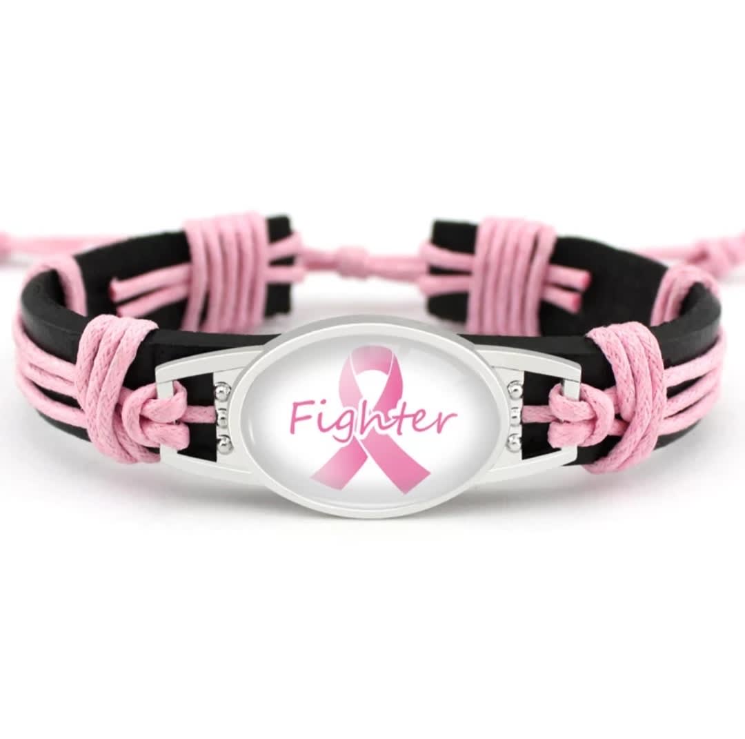 Breast Cancer Awareness Bracelet ( size 7.5