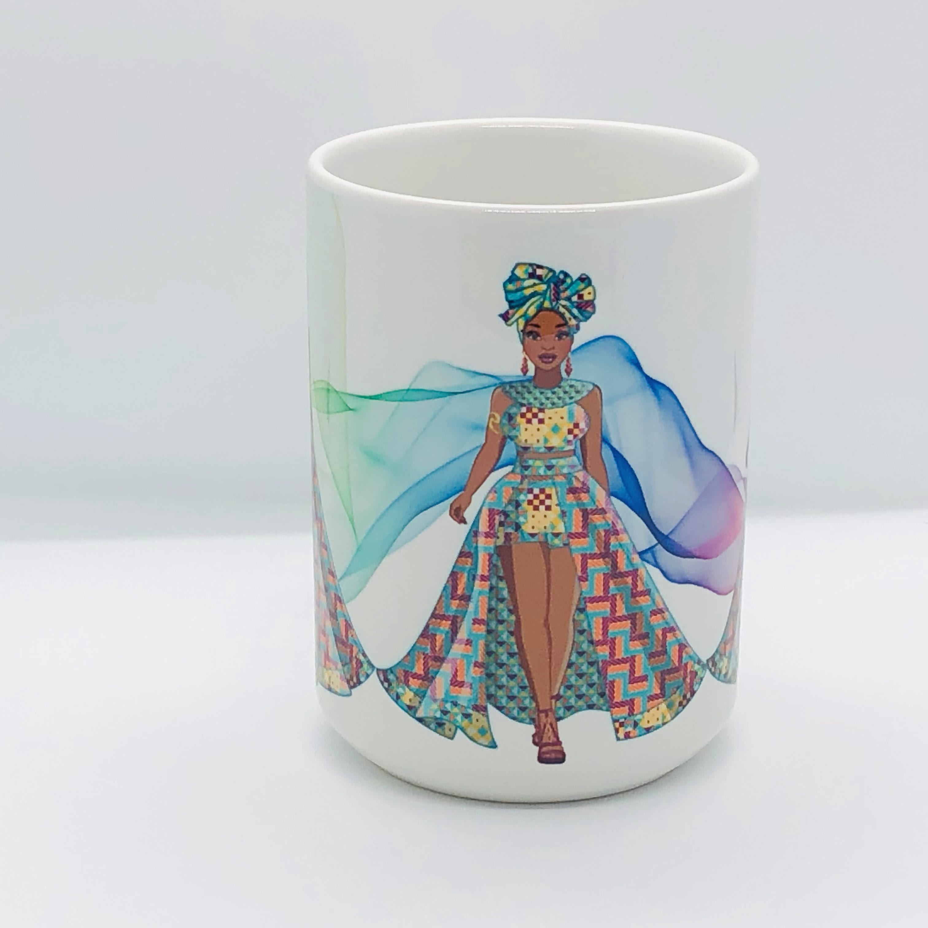 Mermaid Mug Cup Afrocentric Blue Handmade Black Owned Business – The  Blacker The Berry