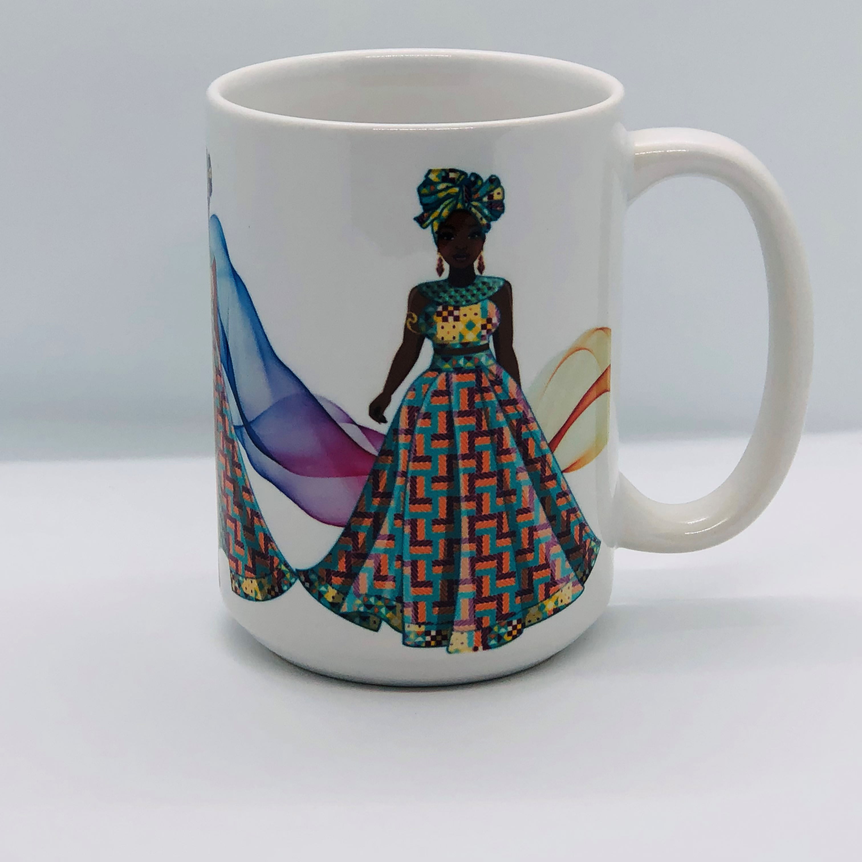 Mermaid Mug Cup Afrocentric Blue Handmade Black Owned Business – The  Blacker The Berry