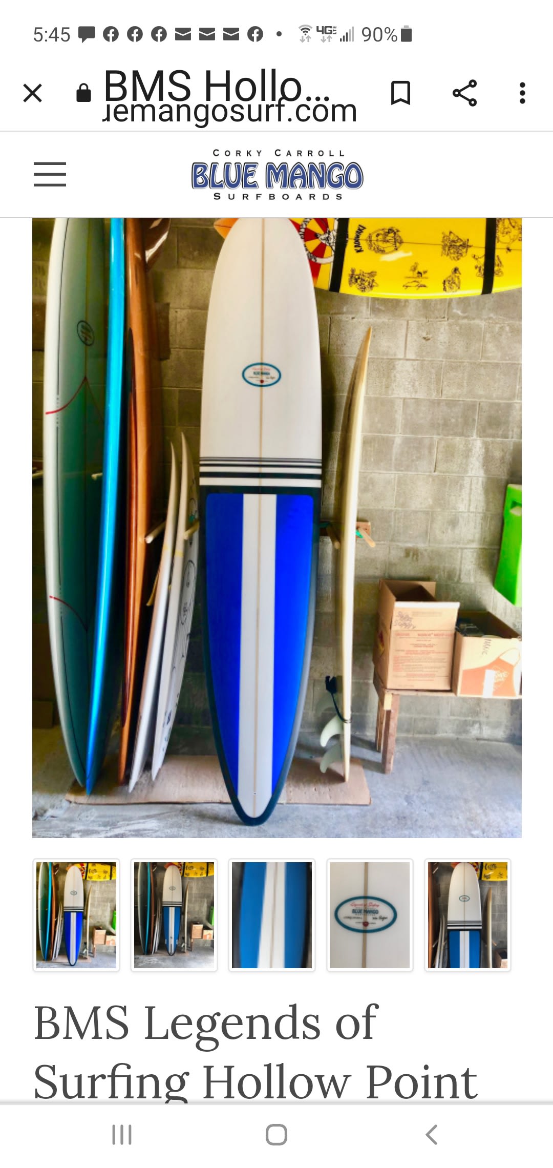 Blue deals mango surfboards