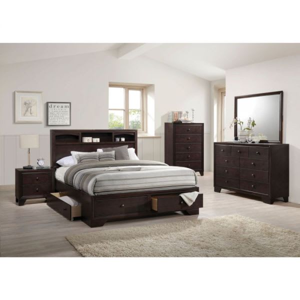 queen bedroom set espresso