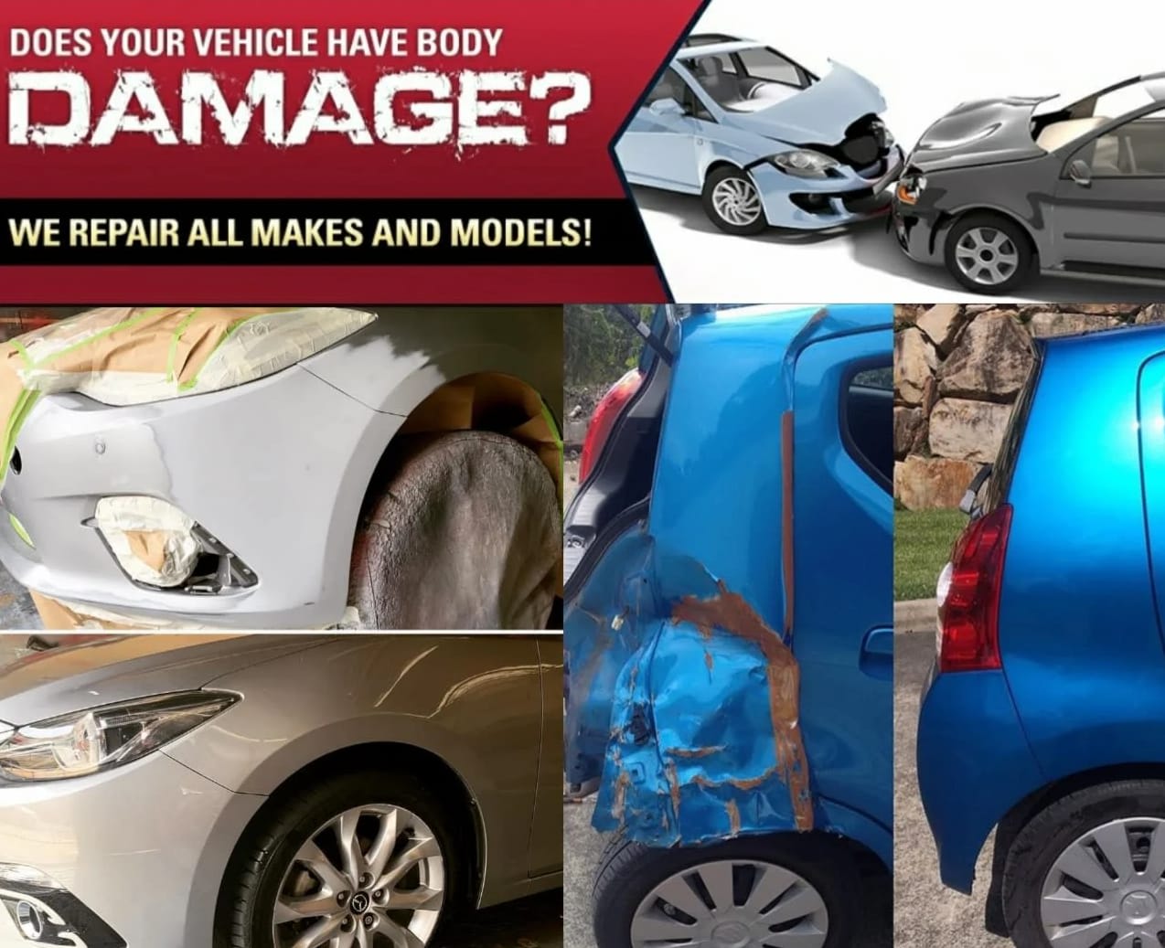 New Finish Auto Body Mobile Dent And Paint Service