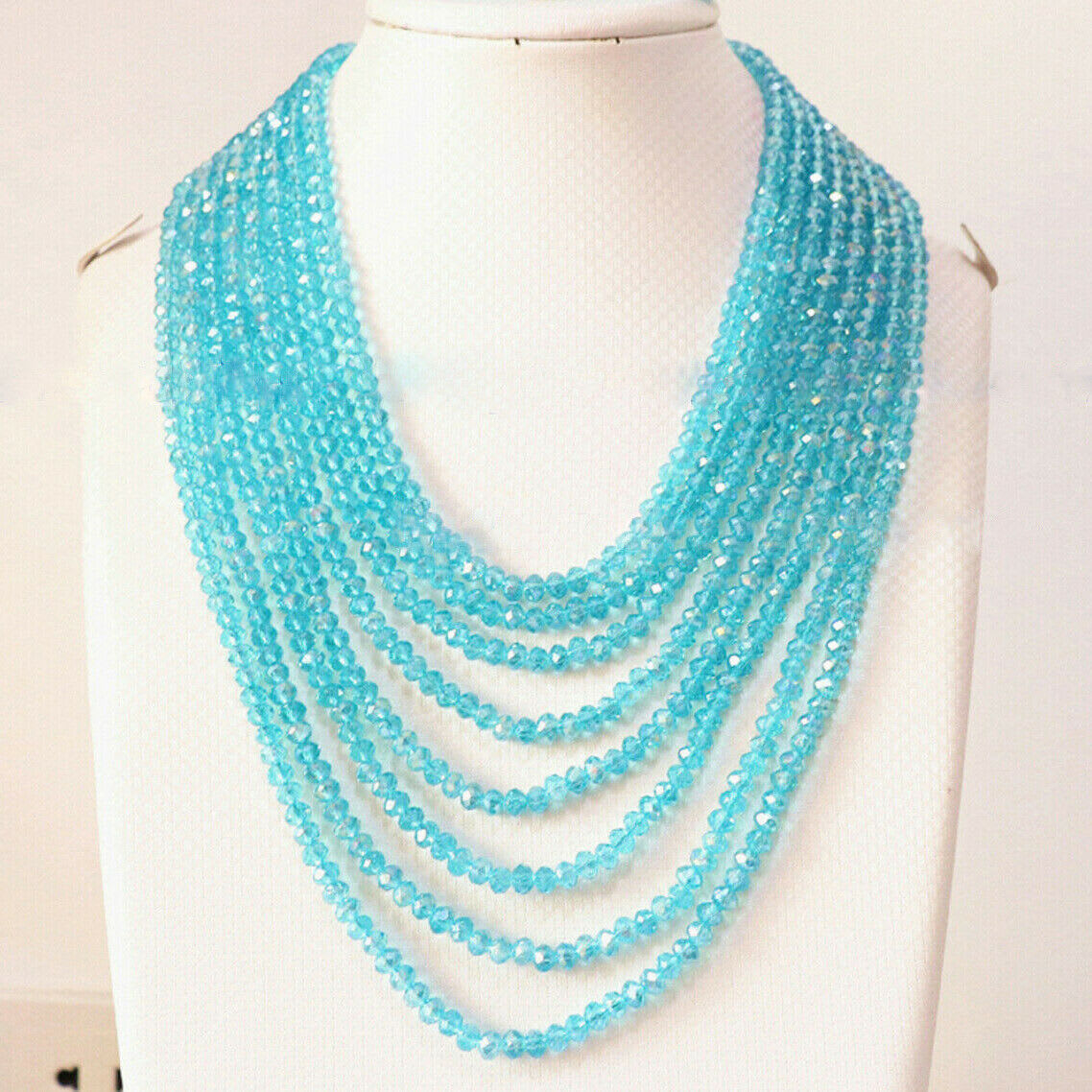 crystal glass bead necklace