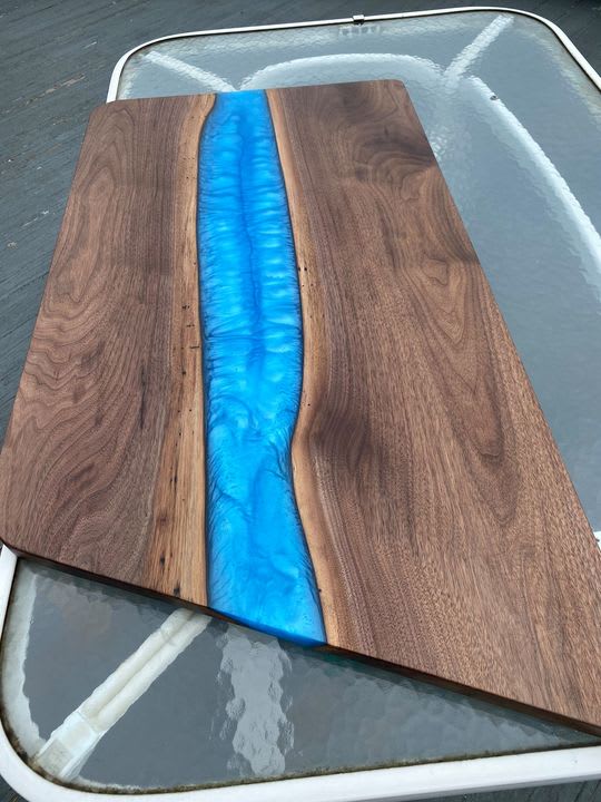 Thin Blue Line edge grain cutting board – Shebuildstoohawaii