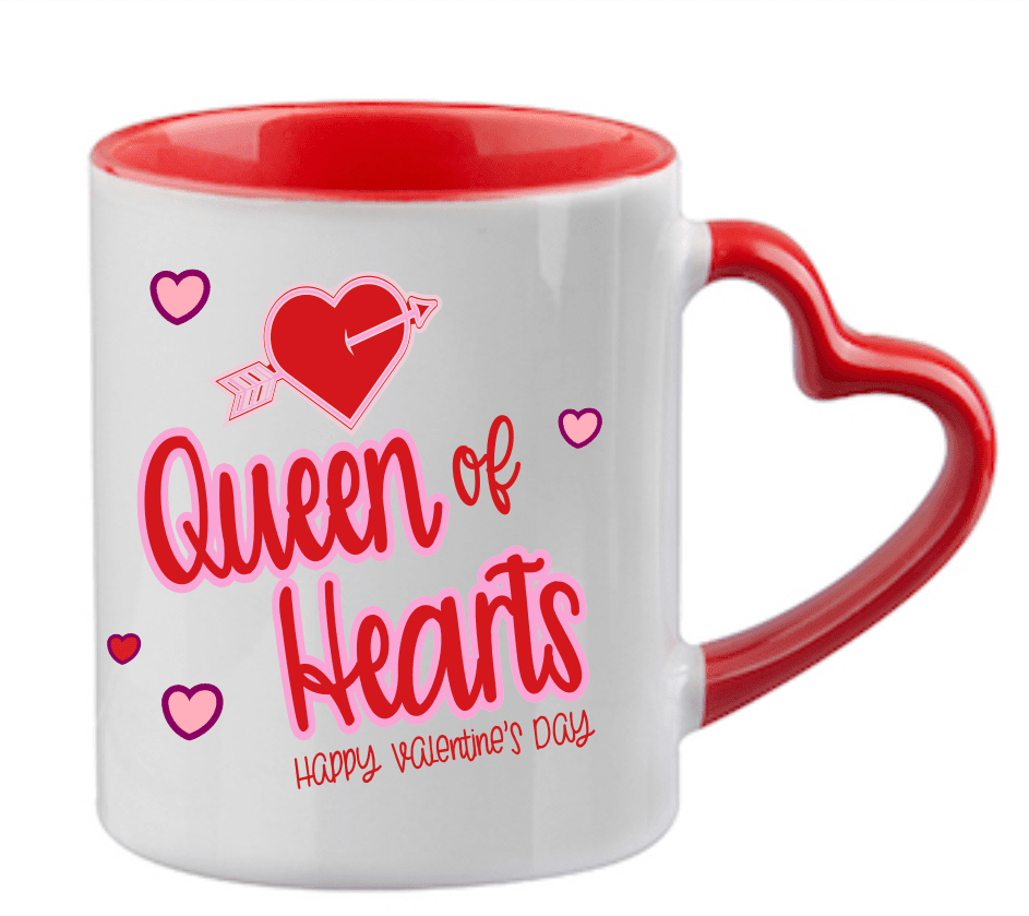 Miss Valentine 18 oz. Ceramic Heart Mug and Saucer - 20518514