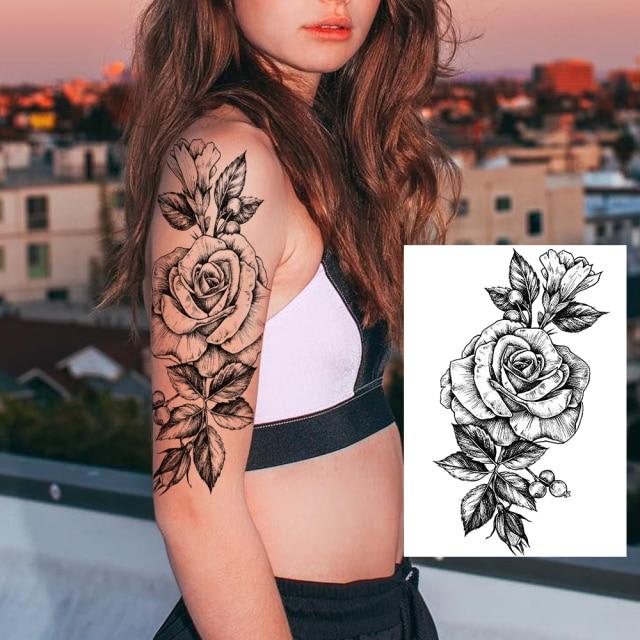 Impressed 48 Sheets Custom Unisex Vintage Patchwork Temporary Tattoos -  Small Semi Permanent Minimalist Line Art Black Fake Tattoo for Women and  Men - Tiny Adult Hand Sleeve Finger and Neck Tat