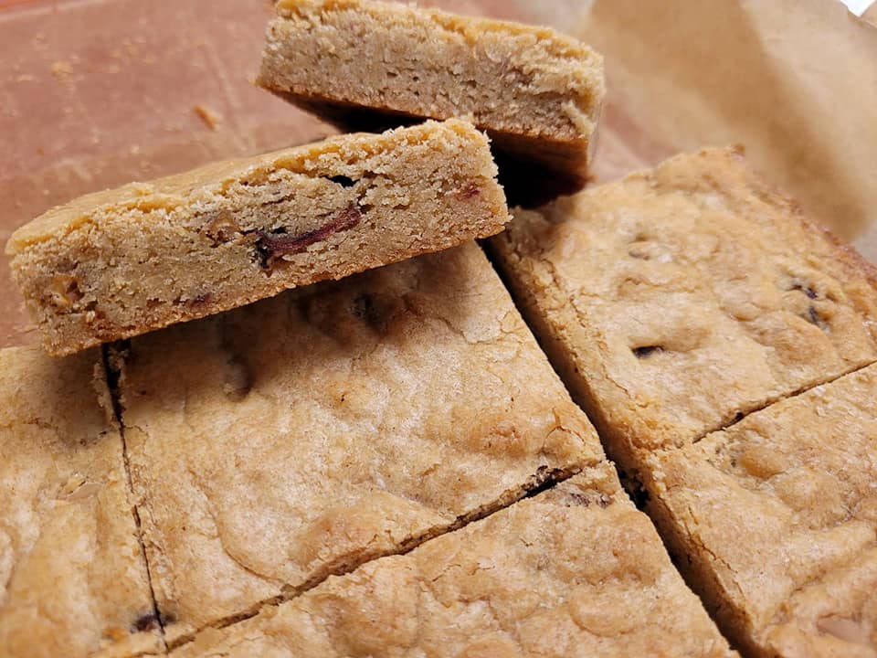 Strawberry Blonde Chocolate Blondie Brownies Cabin Fever Confections LLC Bakery in Fairborn