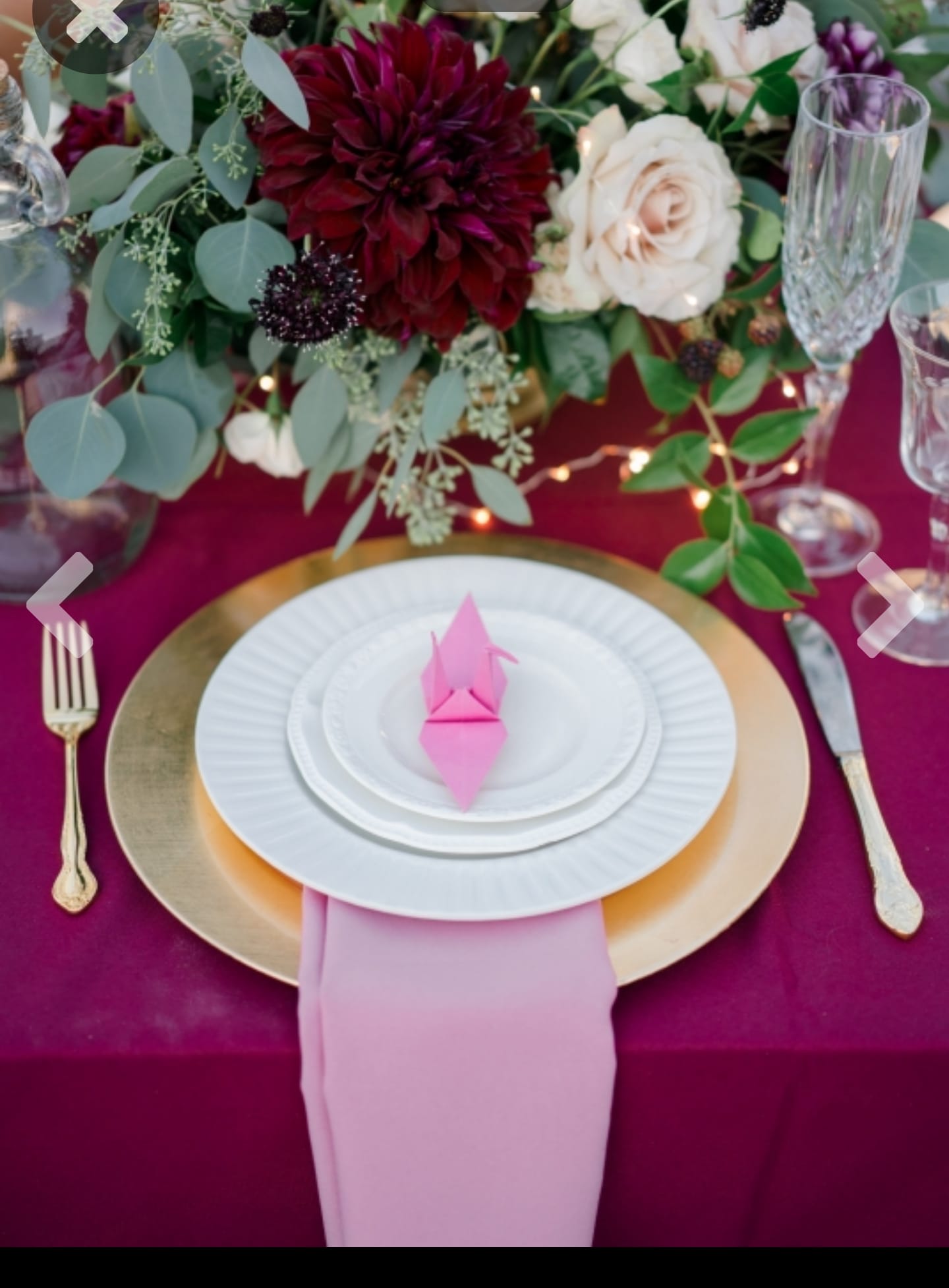 Gold Flatware Vintage Tableware/Flatware & Tea Party Supplies Linen