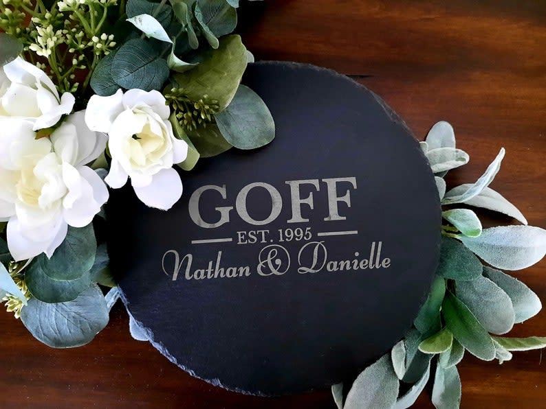 Engraved slate serving tray – Etch Cetera