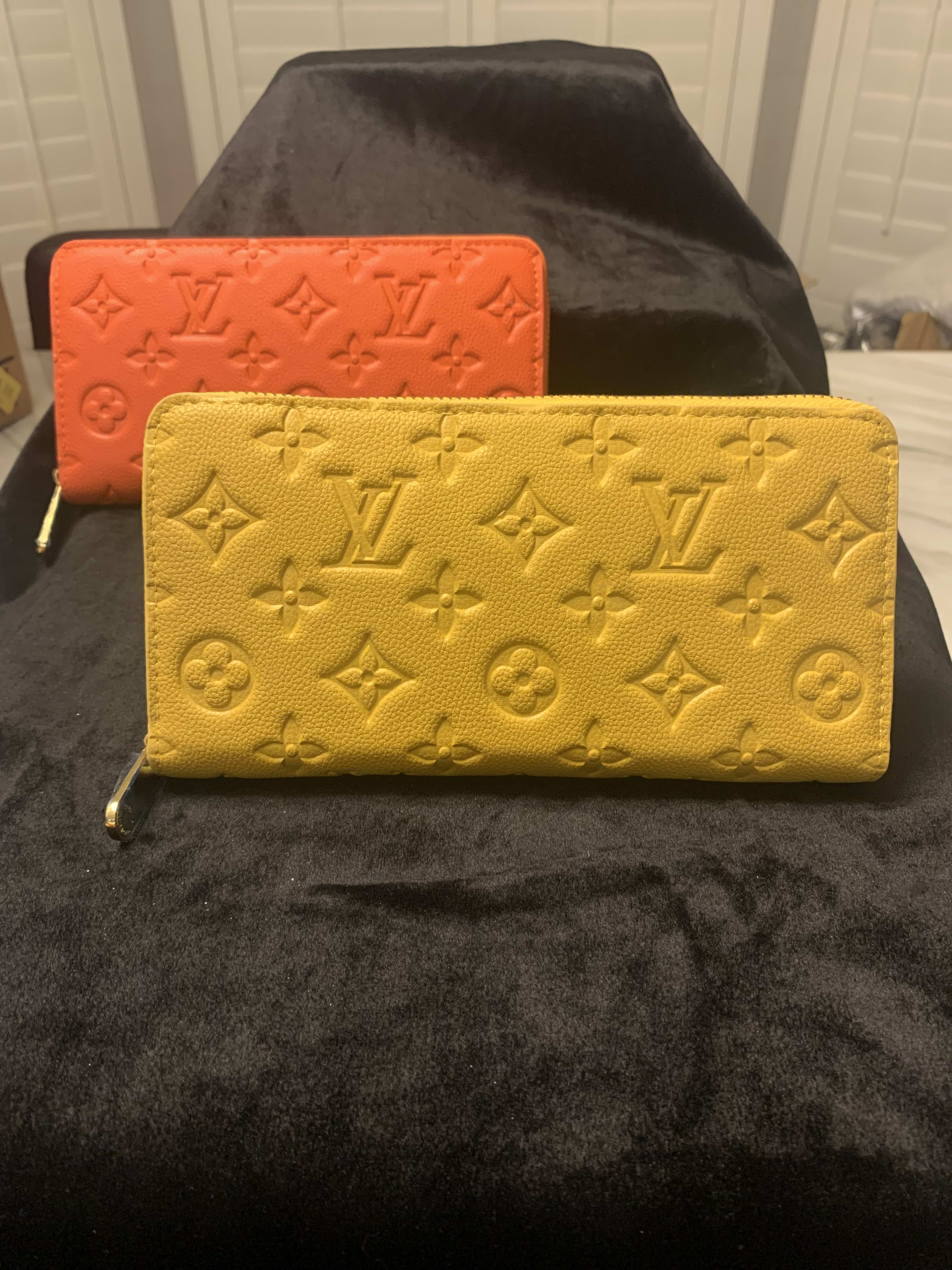 lv yellow wallet