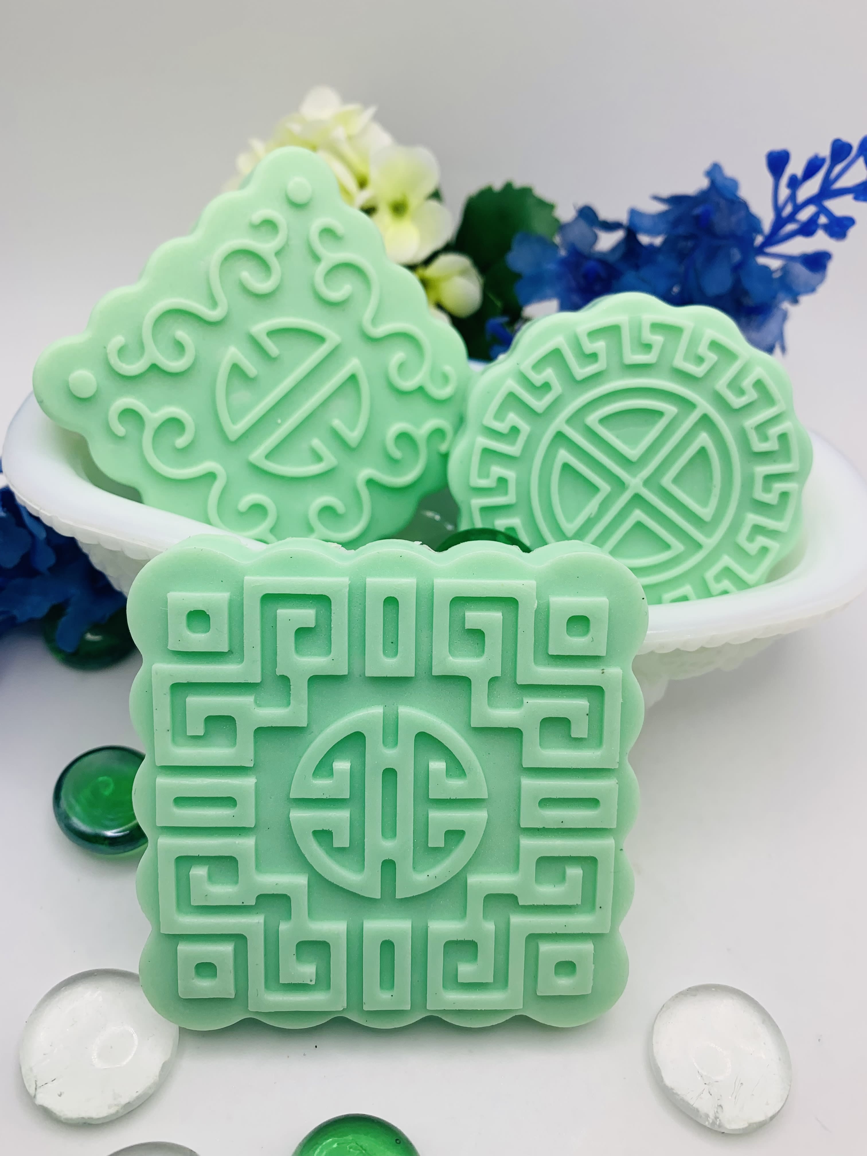3 Celtic knots soap set Mooncake soaps Soaps by Kristy Bath