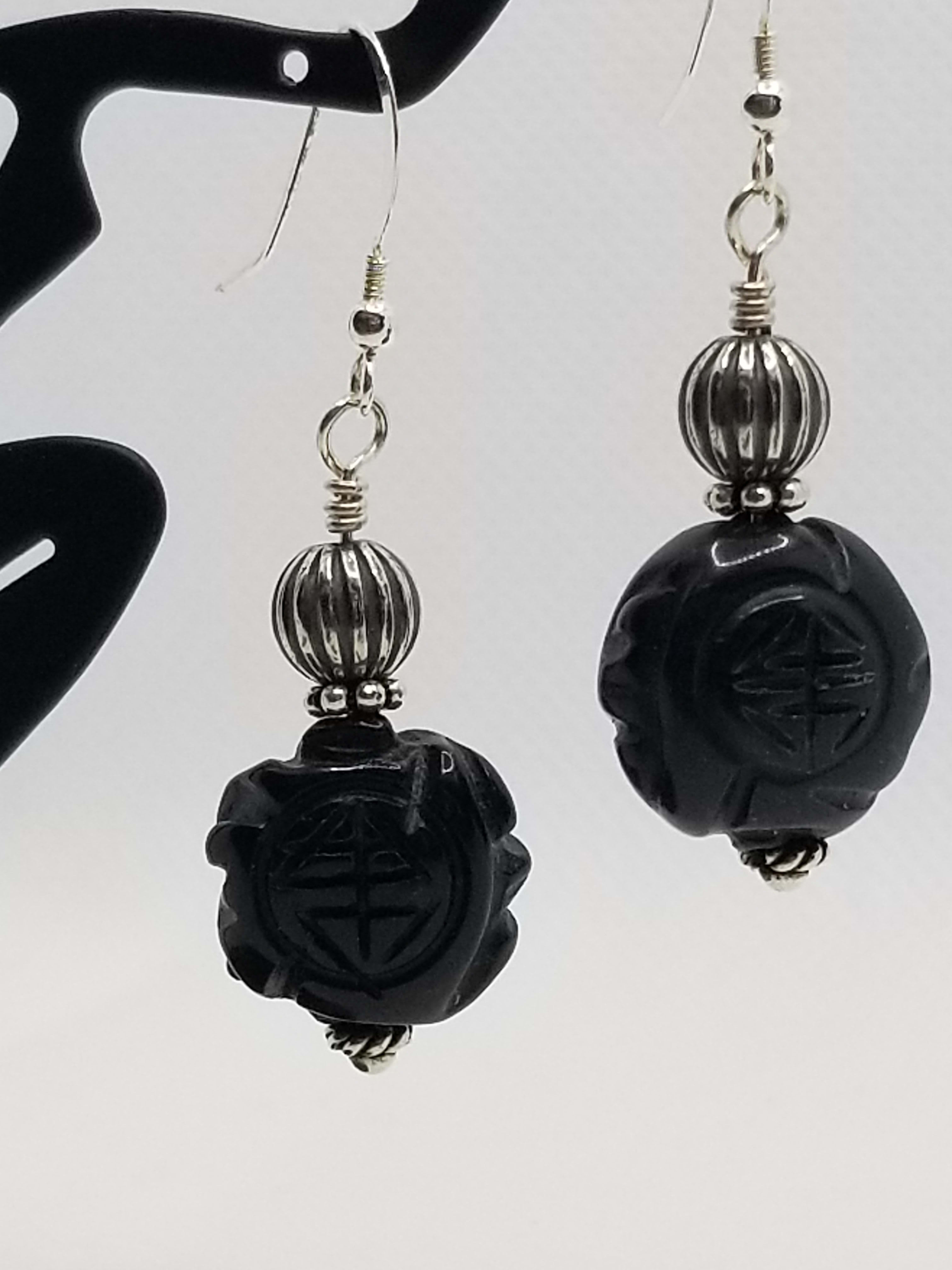 jet stone earrings